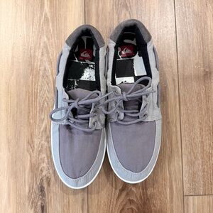 Quiksilver Surfside Boat Shoes Men’s 9 Grey Coastal Skater Y2K